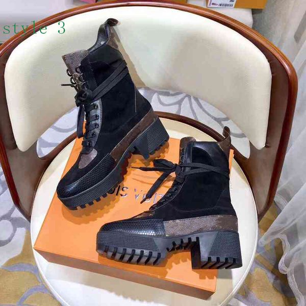 

лауреата пустынные ботинки с высоким качеством шнуровки лодыжки с кожей и сверхмощные подошвы досуг леди мартина ботинки большой размер 35-4, Black