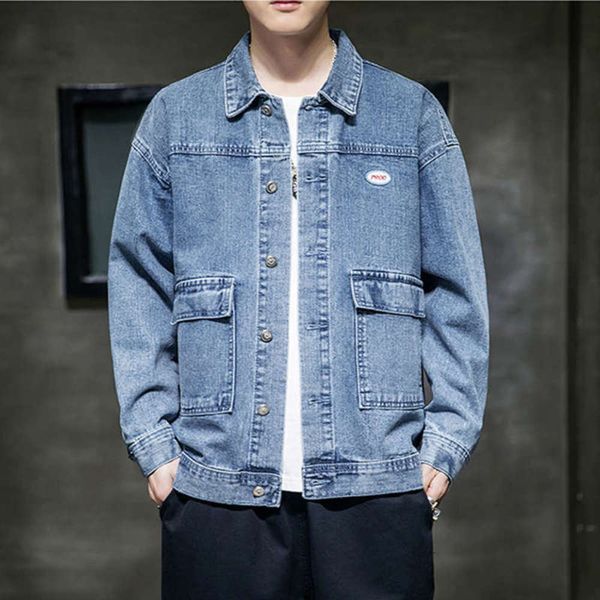 

2020 jeans jacket short spring and autumn new korean fashion men's for men berserk, Black;brown