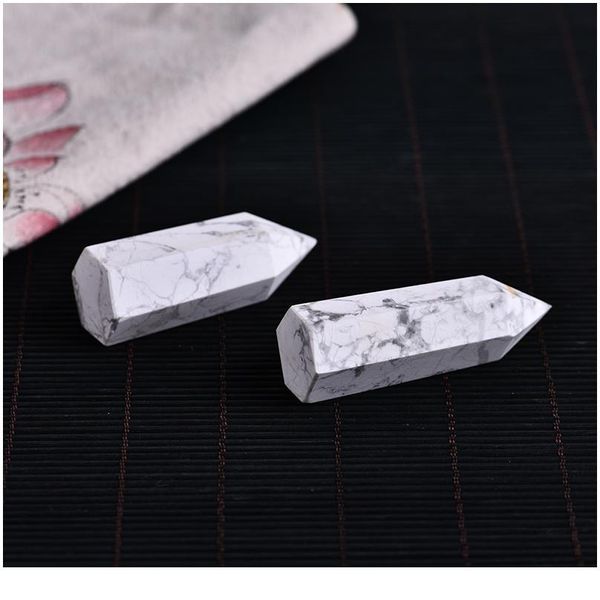 

1pcs white turquoise crystal point ore crystal magic repair point home decoration christmas gift diy gift jewelry holi jllkco, Black