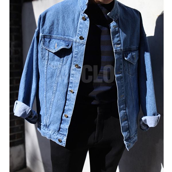 

2021 the new men's fashions thin buttoned blue skies hip hop retro denim casual street jacket harajuku hnld, Black;brown