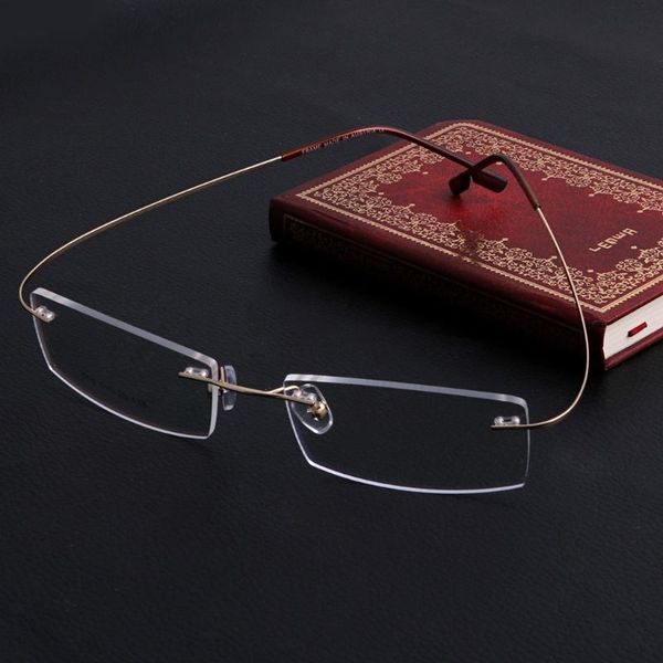 

fashion metal rimless eye glasses eyeglasses frame spectacle frames xx9d, Black