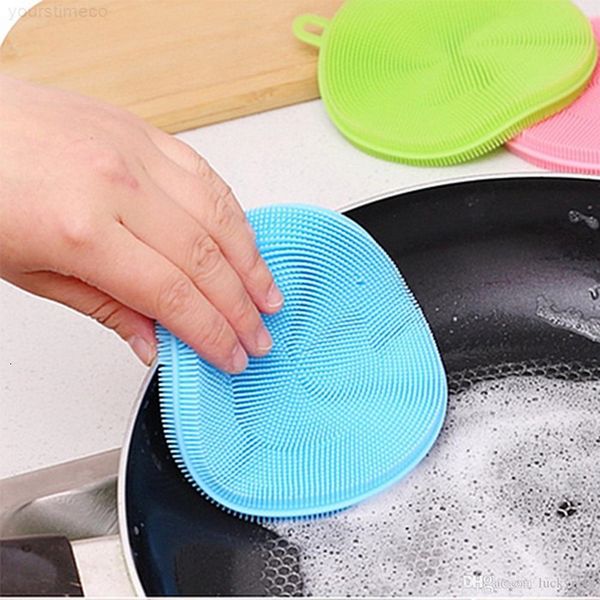 

silicone bowl dish scouring pad magic cleaning pot pan wash brushes cleaner kitchen