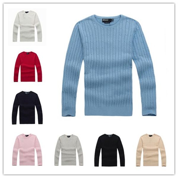 

polo men's pull new york sweater knitted coat cotton sweatshirt round neck jumper pullover sweater small horse sport game, White;black