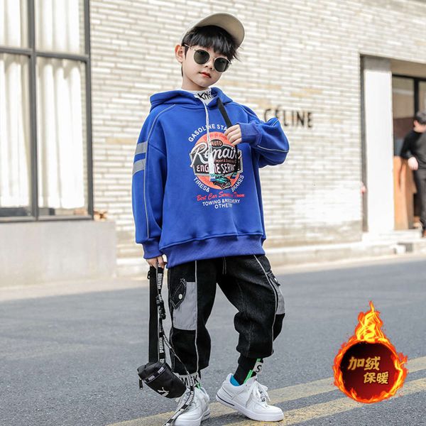 

plush sweater pullover new foreign sle children's hoodie in 2020, Black