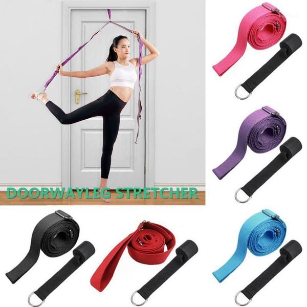 

resistance bands multifunctional home door ballet dance lacing with soft opening split horse trainer tension belt yoga stretching belt1