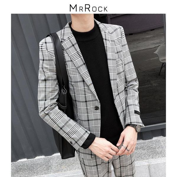 

men's suits & blazers korean style men fashion vintage casual loose long sleeve slim blazer femme clothing db60xf, White;black