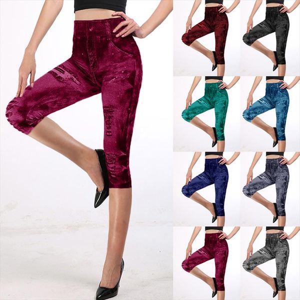 

fitness push up leggings 3 4 ladys pants women high waist super elastic slim jogger plus size 3xl short leggins dropshipping, Black