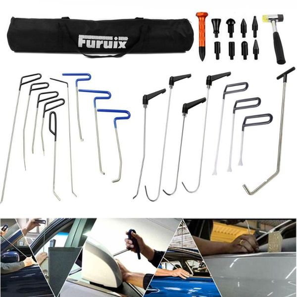 

professional hand tool sets furuix car body paintless dent repair removal auto puller & push rods kit