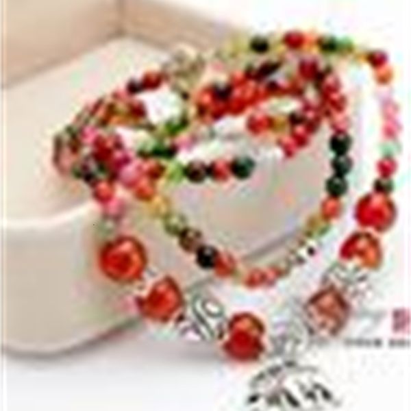 

elephant fashion jewellery natural garnets agate multilayer baby pendant mix colors beads beaded bracelet ing, Black