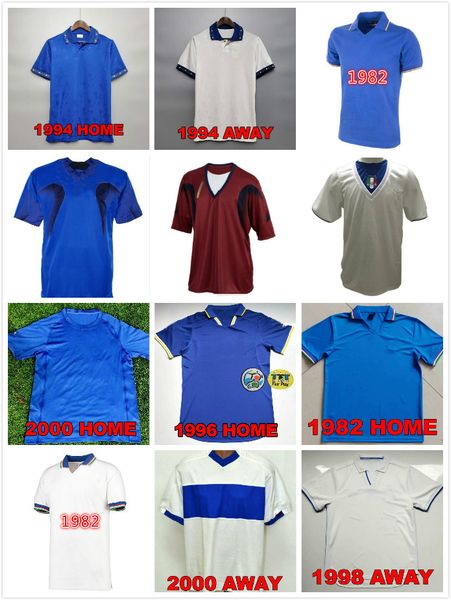 

retro del piero 90 1994 2000 2006 86 world cup soccer jerseys classic football shirt totti r.baggio pirlo maldini italiano calcio cheap, Black;yellow