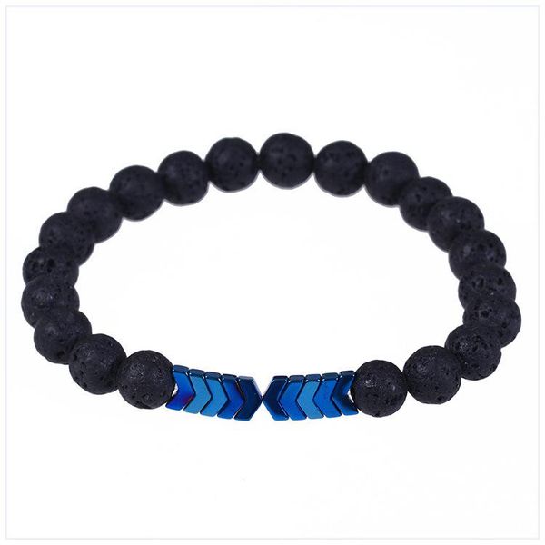 

tangyin trend 8mm lava каменные бусы мужчины браслет homme femme золотые металлические листы очарование энергетика браслеты для мужчин и жен