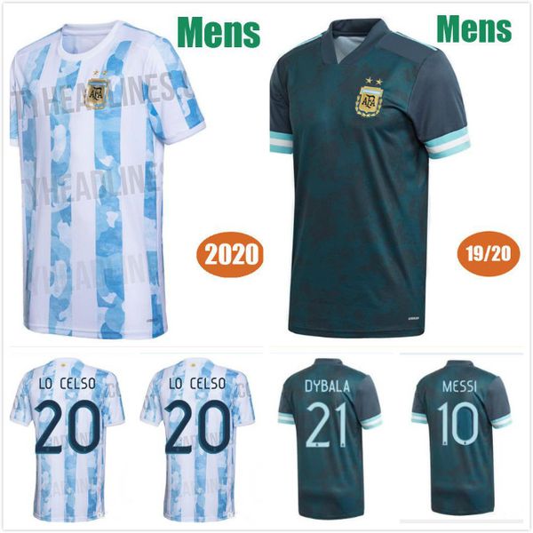 

2020 2021 argentina copa america home over soccer jersey 20 21 messi dybala футболки aguero icardi mascherano camiseta de futbol, Black;yellow