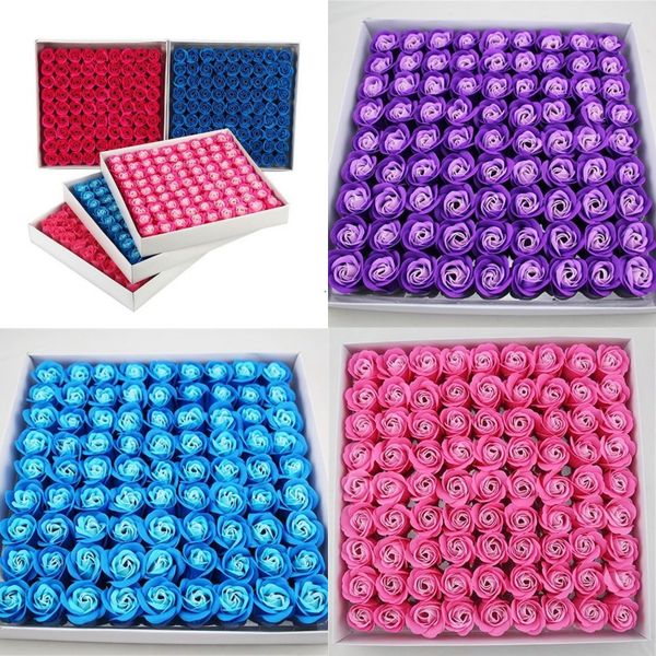 

81pcs simulation rose floral bath soap scented artificial flower wedding valentine day gift wedding decorations party decoration 127 k2