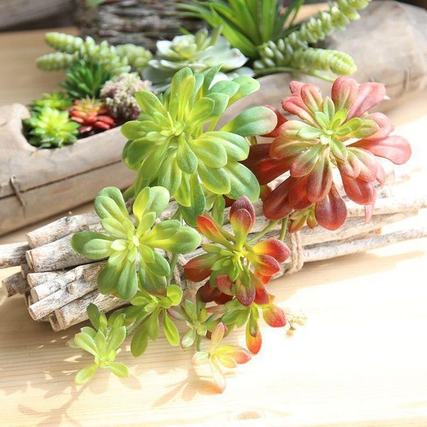 

decorative flowers & wreaths 1 pcs artificial succulents fleshy green vine branches hanging plastic rattan plants fleshiness home wedding de