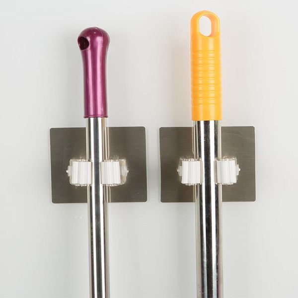 

hooks & rails mop holder waterproof moisture-proof practical non-marking hook nail-clip self-adhesive for home rest