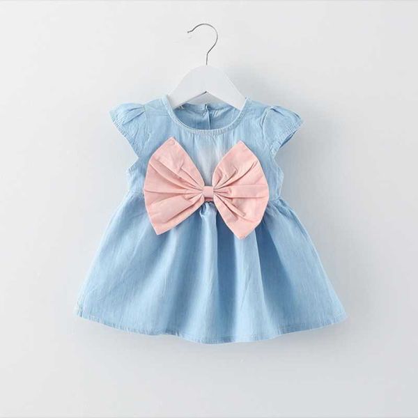 

baby / toddler bowknot decor dresses, Red;yellow