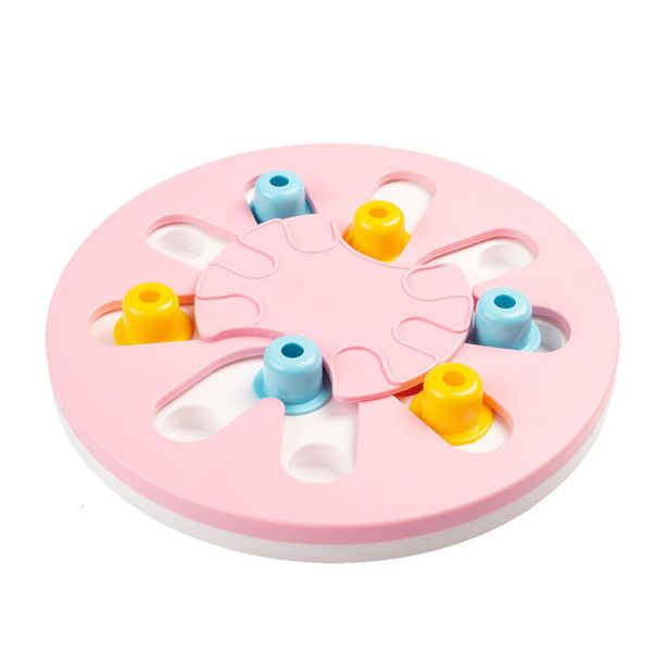 

new pet choking bowl round dog toy game board bite ristant feeding basin
