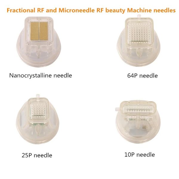 Nano Microneedle Mikro İğne RF Machin Için İpuçları Tek Kullanımlık Sarf Malzemesi Kartuş İğneleri Dövme Güzellik Kesirli RF Altın 10pin 25pin 64pin