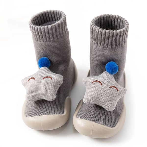 

first walkers baby shoes toddler walker girl kids soft rubber sole shoe knit booties anti-slip
