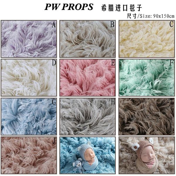 

blankets & swaddling born flokati pography props luxury wool rug fuzzy curly blanket baby backdrops furry posing covers