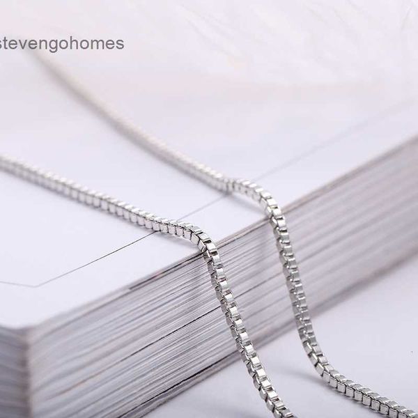 

neck simple 2mm silver plated box chain fashion atmosphere necklace