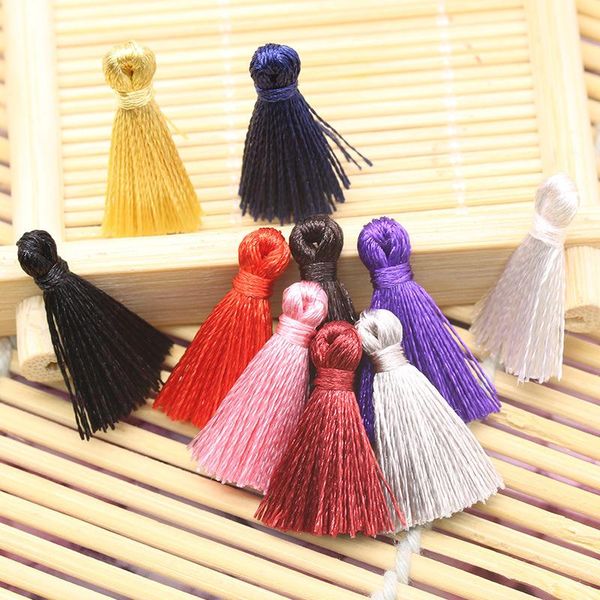 

10pc polyester mini tassel diy home textile curtain clothing pendant craft tassels handmade making tassels fabric decor supplies h wmtiaj