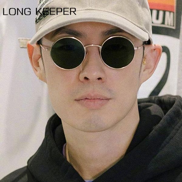 

sunglasses retro round men women brand designer metal frame sun glasses ladies trendy red yellow lens uv400 eyeglasses gafas, White;black