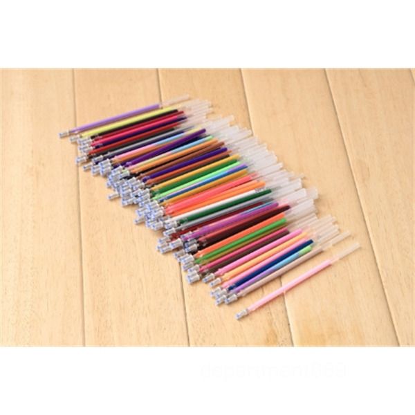 

a-100pcs /pack new colors refills graffiti school office supplies cartoon painting sketch color gel pen ink