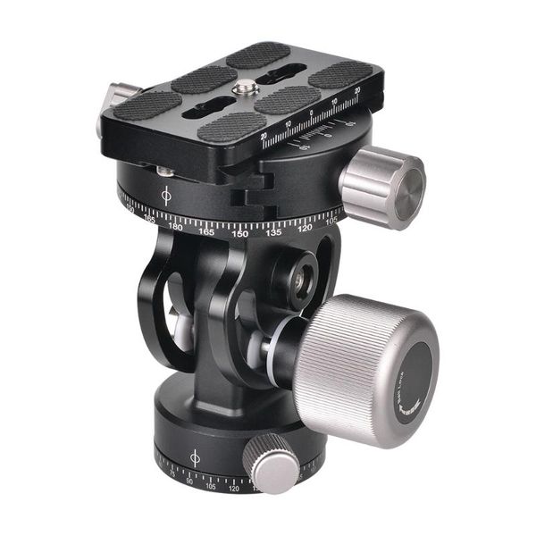 

vh-10r 2-way pan tilt tripod head 360° rotating panoramic pgraphy head with quick release plate 3 bubble levels carry bag