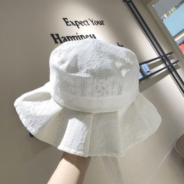 

летний стойл рыболова шляпа женский японский ремешок черный кружевной солнцезащитный крем пляж путешествия повседневная солнечная ковша шляп, Blue;gray