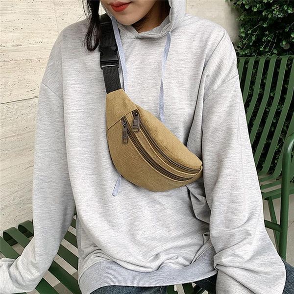 

fanny pack for men canvas casual street money banana phone chest bag fashion female waist bag trend shoulder1