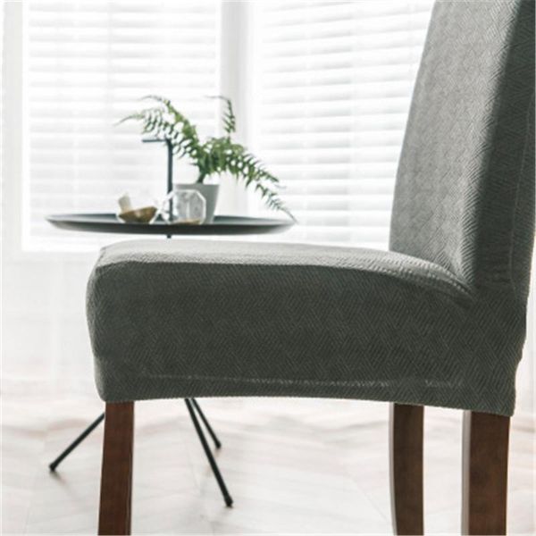 

2/4/6 pcs jacquard plain dining chair cover spandex elastic chair slipcover case stretch cover for wedding l banquet