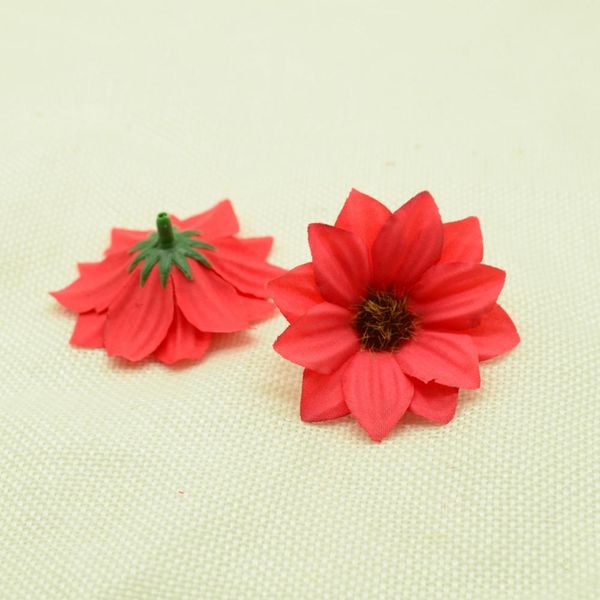 

10pcs artificial flowers christmas decoration for home wedding accessories ornamental flowerpot diy gifts box silk gerbera bbydbg