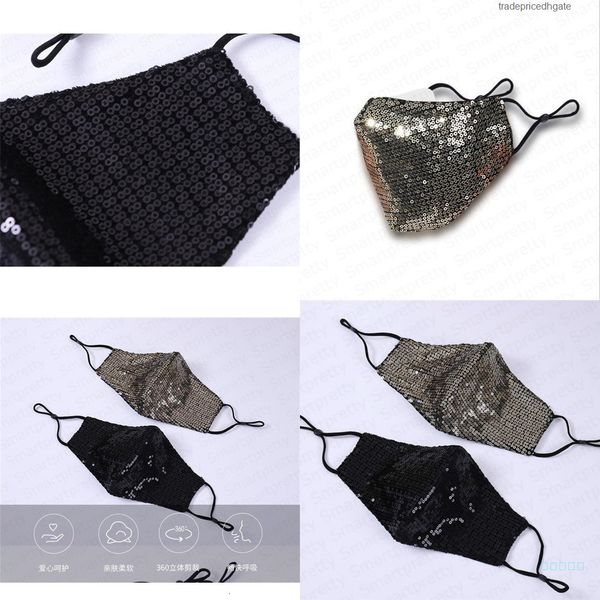 

glitter dustproof mask protective pm2.5 mermaid mouth sequins cover washable reuse face ma 2ov4