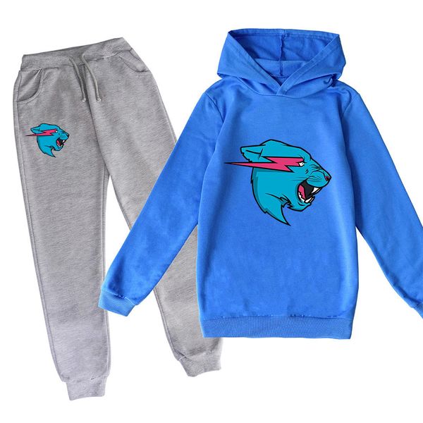 

2020 winter and autumn hoodie small suit for children sweatpants for boys and girls two piece hoodie, White