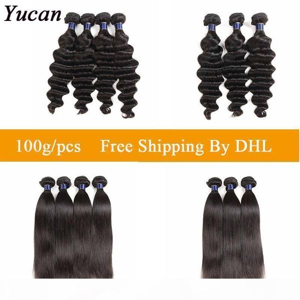 

peruvian virgin hair weaves human hair extensions 3 4pcs lot loose deep double weft 8a drop shipping natural black straight yucan