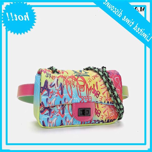 

maidudu graffiti new fashion brand waist lingge chain guangzhou women's bag bags