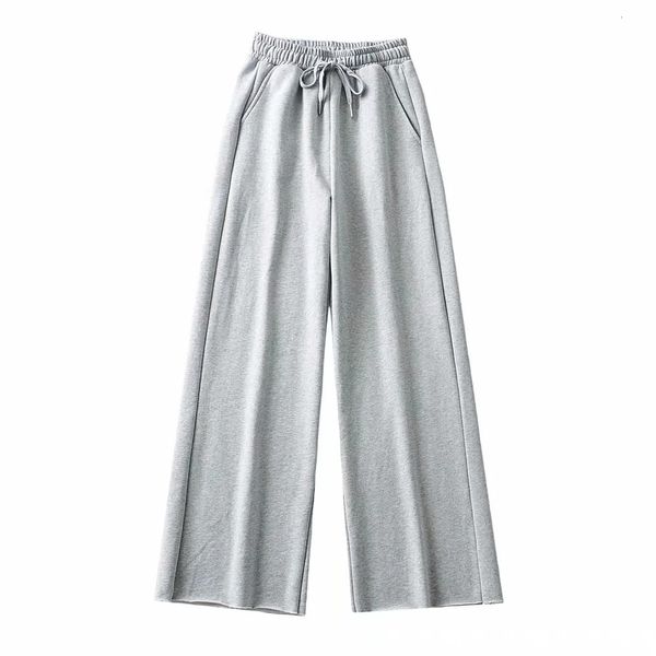

2021 new sports casual ins european american women's spring clothes loose and versatile wide leg pants 6fl8, Black;white