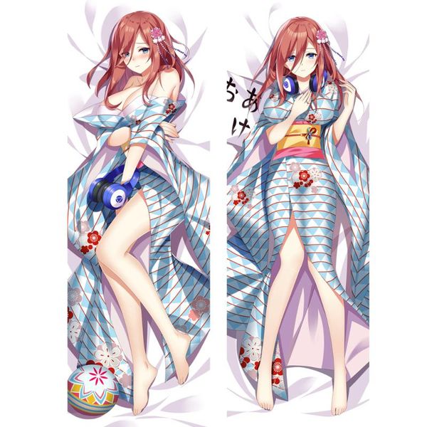 

anime the quintessential quintuplets nakano dakimakura fullbody long pillow case diy custom pillow cover home decorative