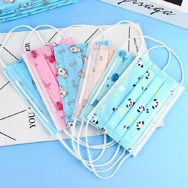 

kids face disposable 3 layers anti dust masks children style mask carbon filter windproof mouth cover