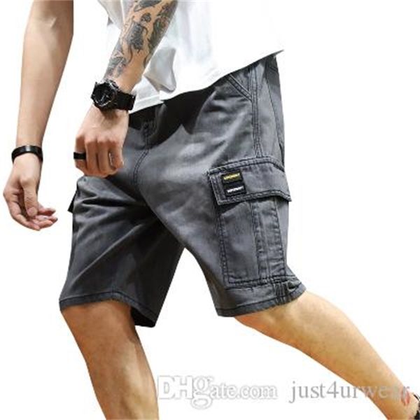 

mens new casual knee length pants summer loose breathable shorts fashion pockets male sell pants, White;black