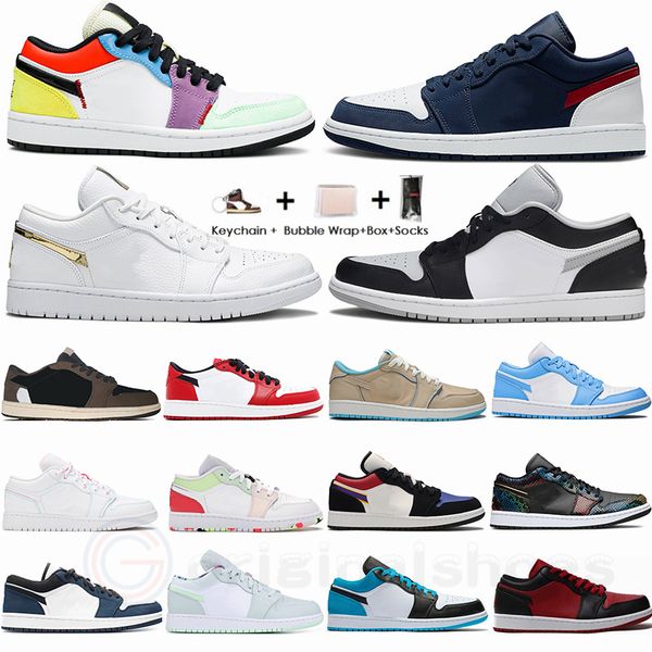 

2021 low multicolour unc banned chicago travis scotts paris smoke grey island green 1s jumpman 1 women mens basketball shoe