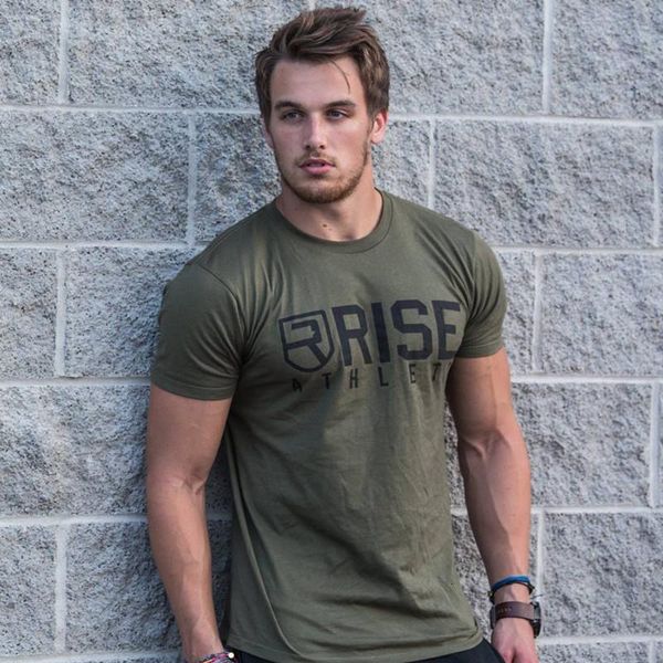 

мужская летняя атлетика attlet повседневная футболка спортсменки фитнес бодибилдинг мышц мужской короткий тонкий подходит рубашки хлопковые, White;black