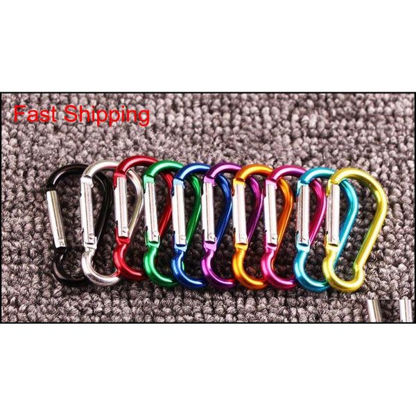 

climbing button carabiner snap hook snap clip keychain outdoor aluminum alloy snap gourd shape climb hook o9aeb