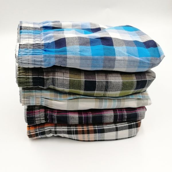 

5 pcs/lot mens panties underwear boxers long cotton boxer hombre breathable shorts boxer underpants pluse size - 6xl 201023, Black;white