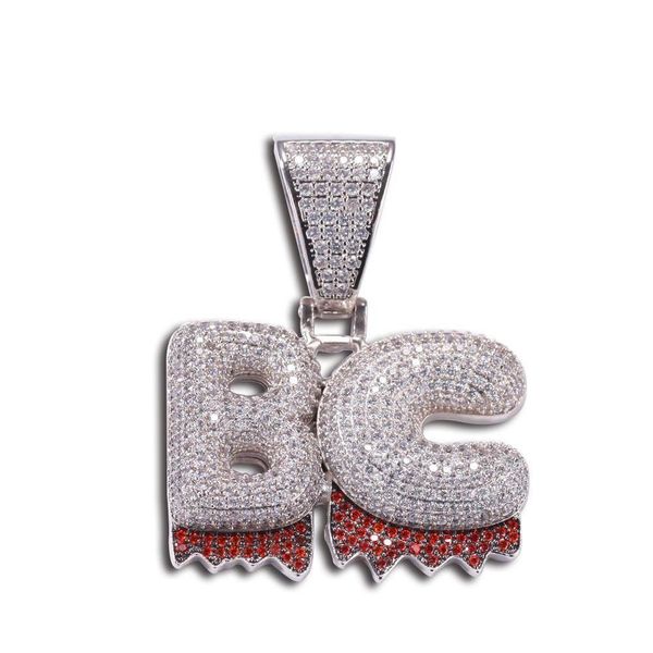 

hip hop jewelry iced out custom name white drip letters chain necklaces & penda wmtarr homes2007, Silver