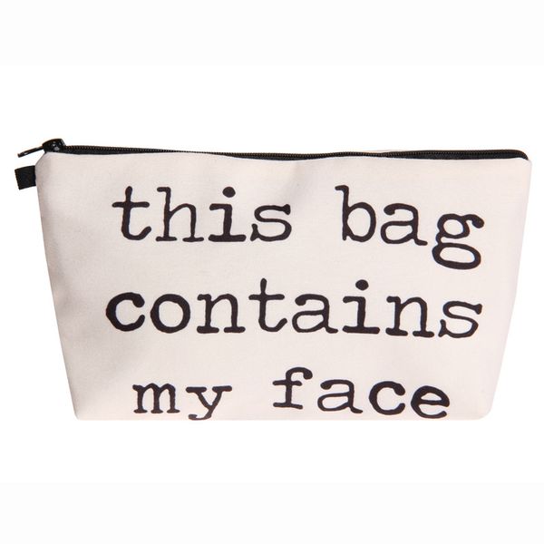 

3d printed letters cosmetic bags this bag contains my face toiletry bag girl women makeup pouch gift bag 91 g2