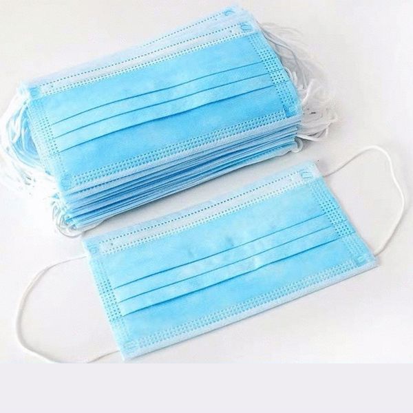 

50pcs/box disposable dustproof face mask anti-dust 3 layer ear-loop breathable filter protective mask soft breathable outdoor