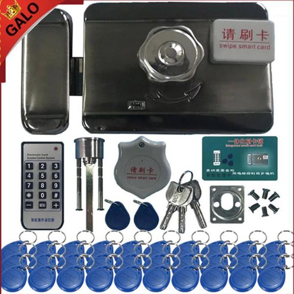 

fingerprint access control electric lock & gate system electronic integrated rfid door rim with id reader 125khz1
