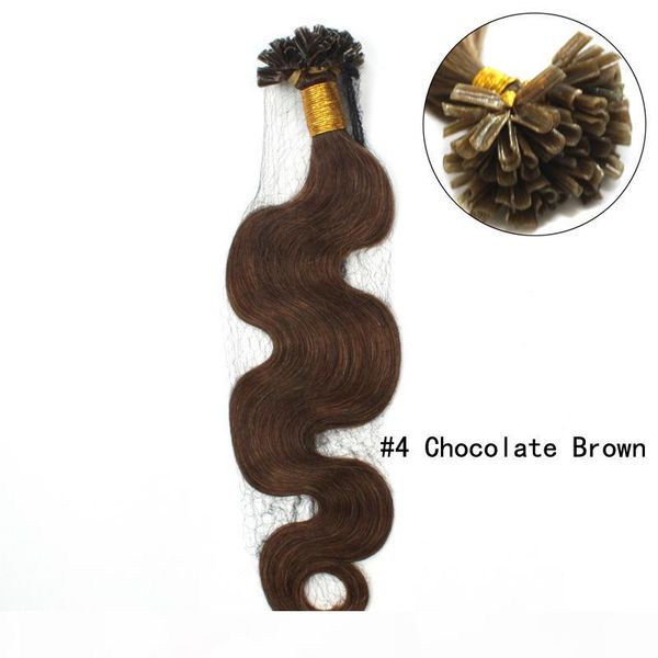 

body wave 20''pre-bonded u tip hair extensions 100strands 200grams human remy hair black bronw blonde new available